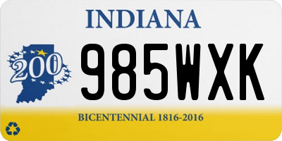 IN license plate 985WXK