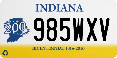 IN license plate 985WXV