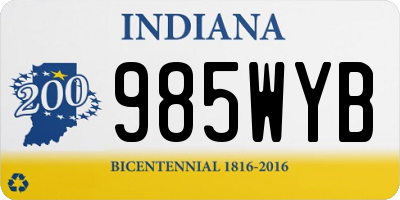 IN license plate 985WYB
