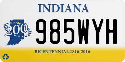 IN license plate 985WYH