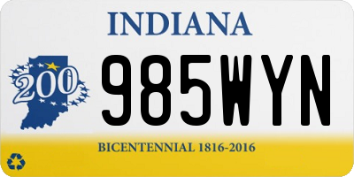 IN license plate 985WYN