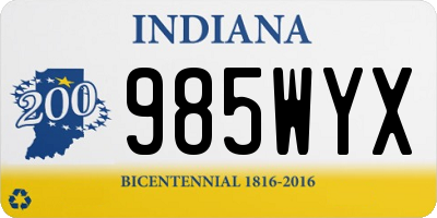 IN license plate 985WYX