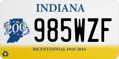 IN license plate 985WZF