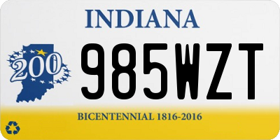 IN license plate 985WZT