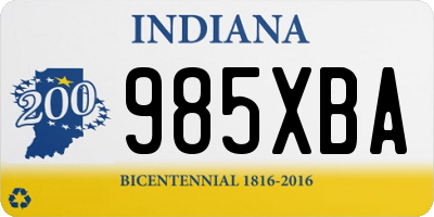 IN license plate 985XBA