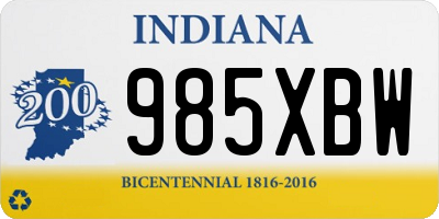 IN license plate 985XBW