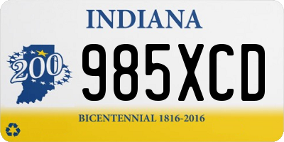 IN license plate 985XCD