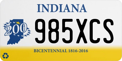 IN license plate 985XCS