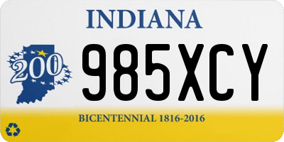 IN license plate 985XCY