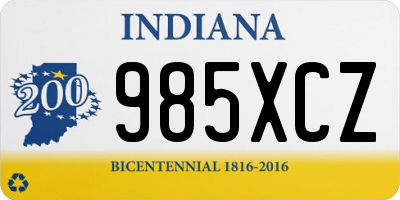 IN license plate 985XCZ