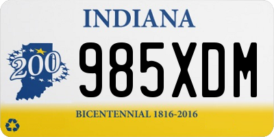 IN license plate 985XDM