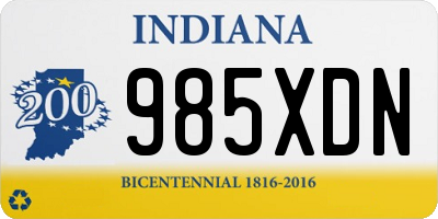 IN license plate 985XDN