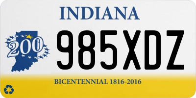 IN license plate 985XDZ