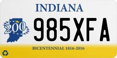 IN license plate 985XFA