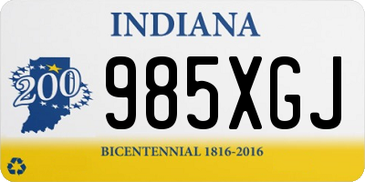 IN license plate 985XGJ