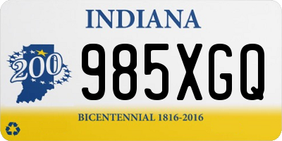 IN license plate 985XGQ