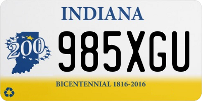 IN license plate 985XGU