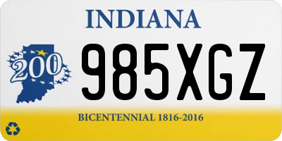 IN license plate 985XGZ