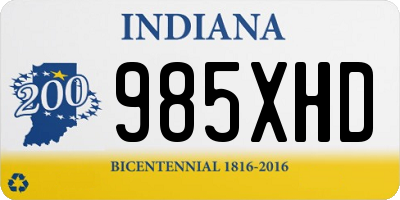 IN license plate 985XHD