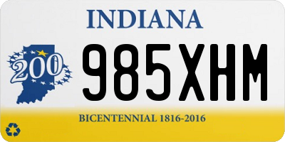 IN license plate 985XHM