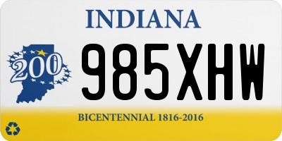 IN license plate 985XHW