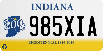 IN license plate 985XIA