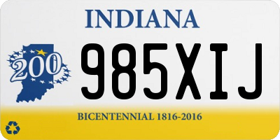 IN license plate 985XIJ