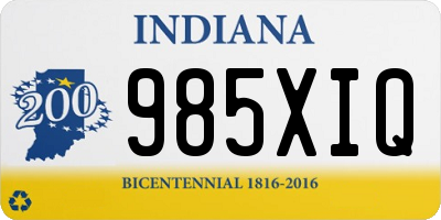 IN license plate 985XIQ