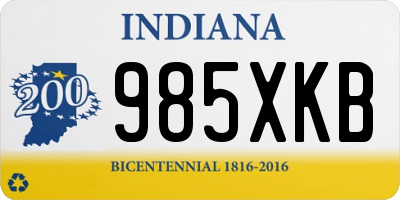 IN license plate 985XKB