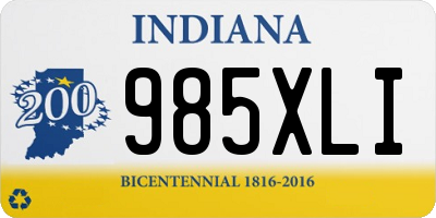 IN license plate 985XLI