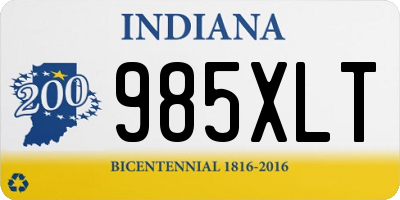 IN license plate 985XLT