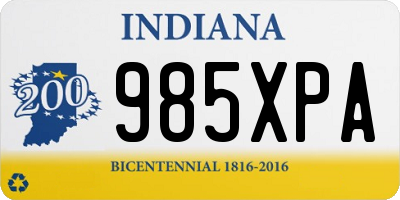 IN license plate 985XPA