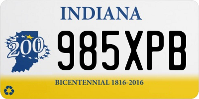 IN license plate 985XPB