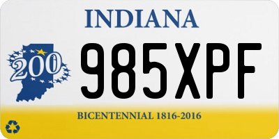 IN license plate 985XPF