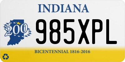 IN license plate 985XPL