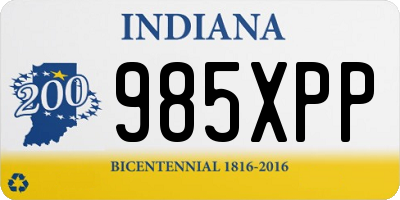 IN license plate 985XPP