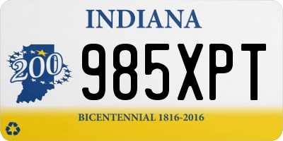 IN license plate 985XPT