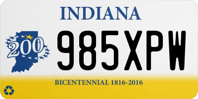 IN license plate 985XPW