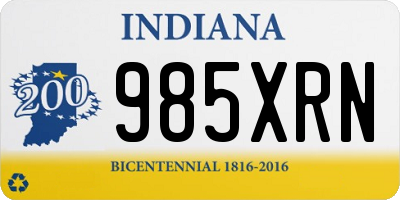 IN license plate 985XRN