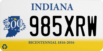 IN license plate 985XRW