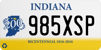 IN license plate 985XSP