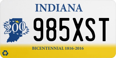 IN license plate 985XST