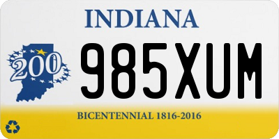 IN license plate 985XUM