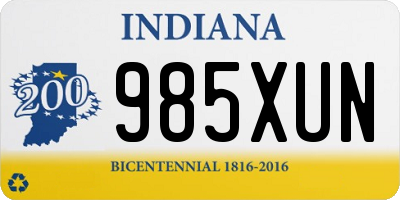 IN license plate 985XUN