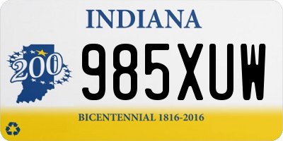 IN license plate 985XUW