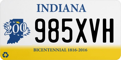 IN license plate 985XVH