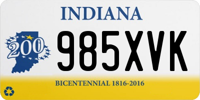 IN license plate 985XVK