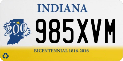 IN license plate 985XVM