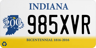 IN license plate 985XVR