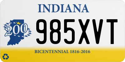 IN license plate 985XVT